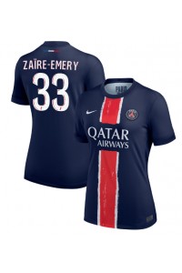 Fotbalové Dres Paris Saint-Germain Warren Zaire-Emery #33 Dámské Domácí Oblečení 2024-25 Krátký Rukáv